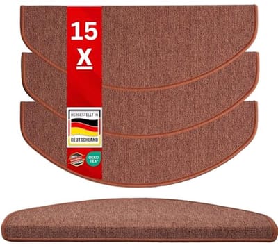 Trapmatten voor antislip trapopgangen - 15 stuks in terracotta