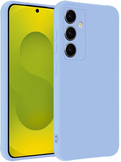 Hoesje - Geschikt voor Samsung Galaxy S25 FE - Sterk & Shockproof - Hoes Cover - Siliconen Case - Telefoonhoesjes - Lichtblauw