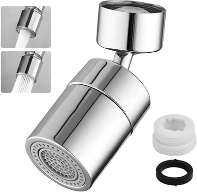 Unyqoos® Draaibare kraanverlenging met twee straalmodi voor keuken en badkamer