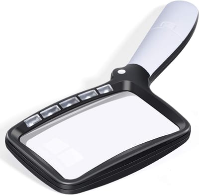 White-Label® Vergrootglas Met Verlichting - Loeplamp met Led Verlichting - Wit en Zwart