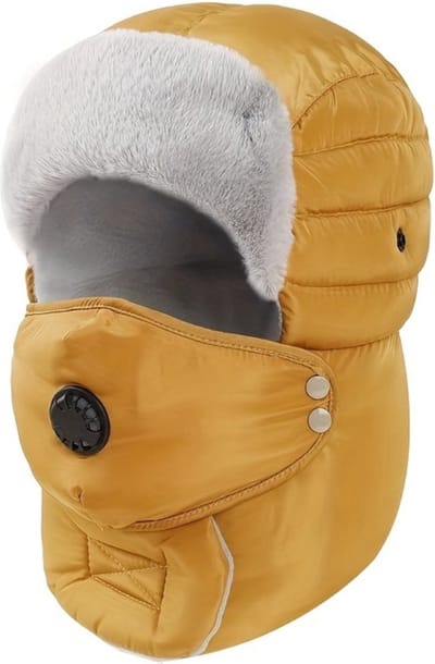 Bovista Wintermuts - Heren - Dames - Volwassenen - Muts - Ski Mask - Bivakmuts - Balaclava - Ski Masker - Face Mask - Full Face Mask - Winter Masker - Zonder Bril - Geel