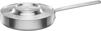 Fiskars Hapjespan Norden Staal - Hapjespan met Deksel - 26 cm - Ceratec™ Antiaanbaklaag - Pan voor alle Kookplaten