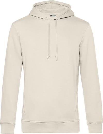 B&C Heren Biologische Hoodie (Gebroken wit)