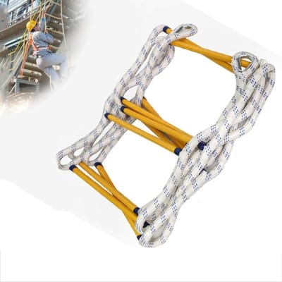 Noodladder - Reddingsladder Vluchtladder - Veilige Ontsnapping - Antislip Treden - 15 meter - Zwart