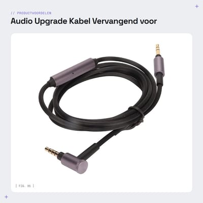 Dailygoods- Audio Upgrade Kabel - 3.5mm naar 3.5mm - Gouden Plug - 1.5m - Compatibel met WH-1000XM4/XM3/XM2 - Duurzaam en Schokbestendig - Headphone Kabel