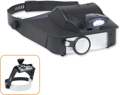 Hoofd Vizier met LED Verlichting en Verstelbare Vergroting 2x/3x/5x/6x