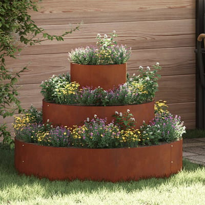vidaXL - Tuin - Plantpot - Bruin - 90 - x - 90 - x - 20 - cm - Cortenstaal