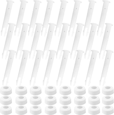 Daity Deze 24-delige set bevat vervangingsonderdelen voor Intex-zwembaden - waaronder pinnen - splitpennen en afdichtingen van 5.5 cm lang. De set is geschikt voor zwembaden met een frame en bevat pinnen - splitpennen en afdichtingen. (Wit)