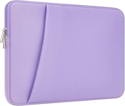 Draagbare laptop sleeve voor 13-14 inch laptops, schokbestendig en met voorvak voor extra bescherming