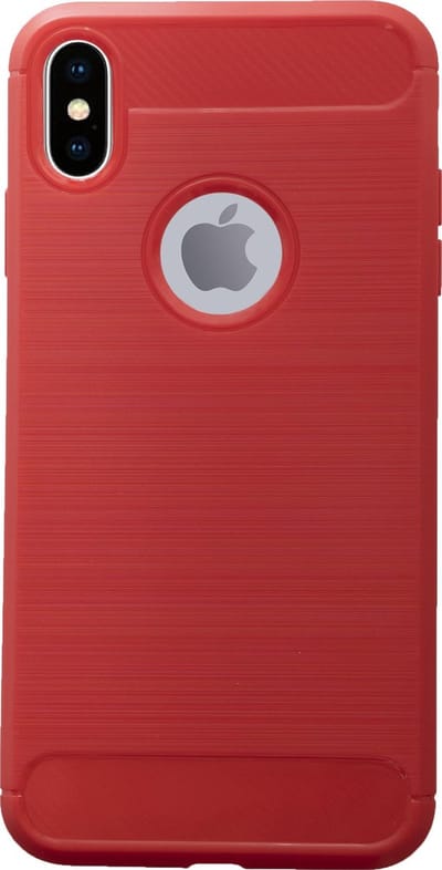 BMAX Carbon soft case hoesje geschikt voor Apple iPhone Xs Max / Soft cover / Telefoonhoesje / Beschermhoesje / Telefoonbescherming - Rood