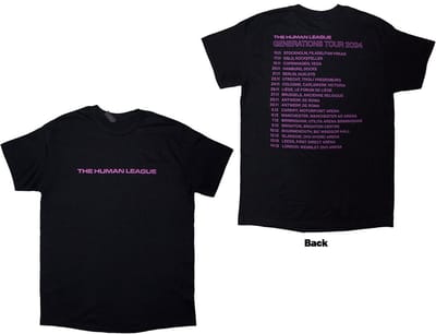 The Human League - Generations Tour '24 Text Heren T-shirt - S - Zwart