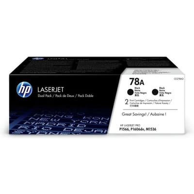 Tonercartridge hp ce278ad 78a zwart 2x