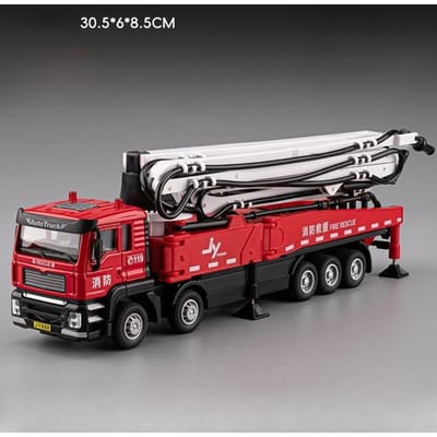 1:32 Schaal Modderpomp Auto Wegblokkade Vrachtwagen Model Speelgoed Deuren Geopend Transport Techniek Voertuig Modellen Speelgoed Legering Diecast Cadeaus