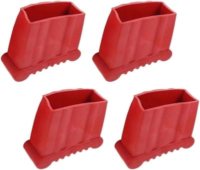 Opvouwbare Laddervoeten - Rubberen Voetjes Ladder - Vloeren Beschermen - Anti-slip Stabiliteit - 9 x 9 x 8 cm - Rood