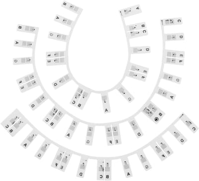 Pianonoten voor beginners, afneembare keyboard-etiketten, 88 toetsen, leernotities, geen stickers nodig, herbruikbaar en met doos (klassiek zwart)