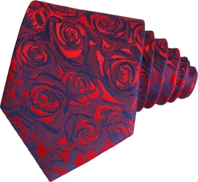 Fako Fashion - Luxe Stropdas - 145cm - 8cm - Roos Blauw/Rood
