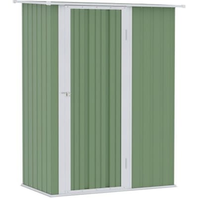 Tuinhuisje - MUVOE - Staal - Groen - 142 x 84 x 189 cm - Grote deur met slot groen