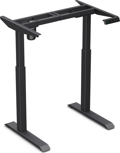 Worktrainer - StudyDesk Elektrisch - Klein Zit Sta Bureau Frame - Hoogte 73 cm - 118 cm - Breedte 78 cm - 105 cm - Zwart - Memory Bediening - In Hoogte Verstelbaar Onderstel