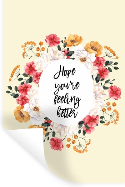 Muurstickers - Sticker Folie - Beterschap - Quotes - Planten - Hope - 20x30 cm - Plakfolie - Muurstickers Kinderkamer - Zelfklevend Behang - Zelfklevend behangpapier - Stickerfolie