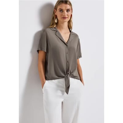 Blouse met bowlingkraag