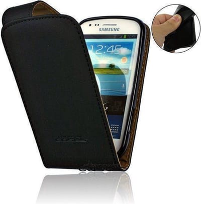 Flex-Line Flip Case Cover Hoesje Samsung Galaxy Trend S7560 Zwart