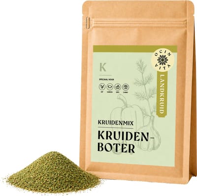 Kruidenboter Kruidenmix 100g – Zelf Kruidenboter Maken – Knoflook & Tuinkruiden – Zonder Zout Toegevoegd – Voor Roomboter of Plantaardige Boter – Ocin Vita
