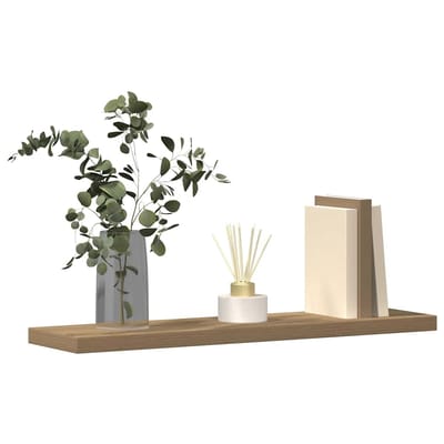vidaXL - Wandschappen - 4 - st - 40x10x1,5 - cm - bewerkt - hout - artisanaal - eiken