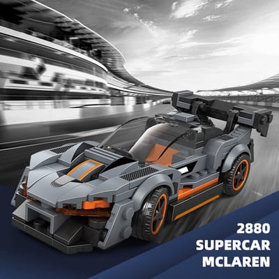 Yugaplex ® - SuperCar - Raceauto - Bouwstenen auto voor kinderen - Bouwvaardigheid voor kinderen
