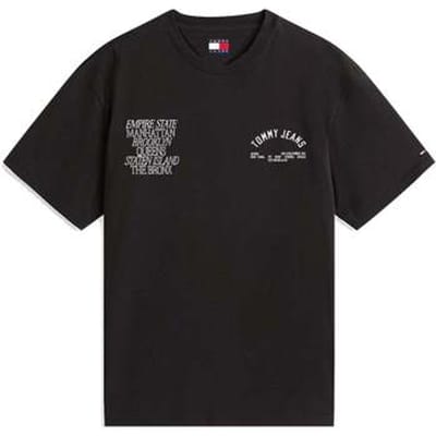 T-shirt Korte Mouw Tommy Jeans Graphic Boroughs T-Shirt Black