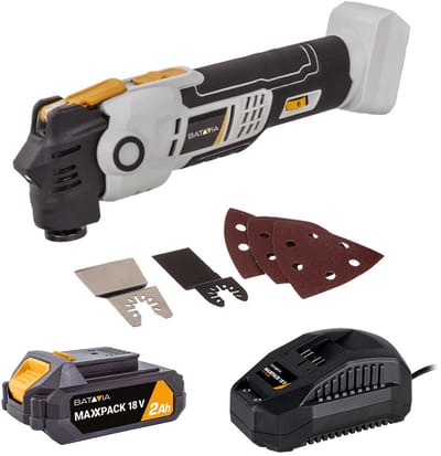 Batavia 18V Anti Vibratie Accu Multitool Incl. 2.0Ah Accu & Lader