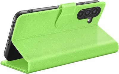 Zanae, Hoesje geschikt voor Samsung A17 - Wallet Case & Magneetsluiting, Groen