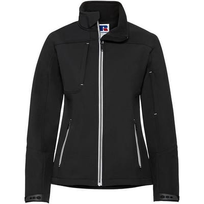 Russell Dames/Dames Bionic Zachte Shell Jas (Zwart)
