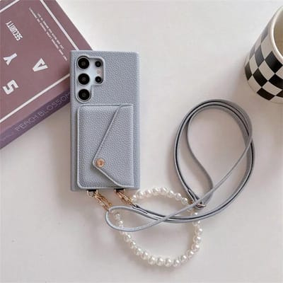 Crossbody Telefoonhoesje voor Samsung Galaxy S23 FE S25 S24 S22 Ultra Plus A56 A36 A26 A16 A05 A05S A15 A25 A35 A55 A54 Portemonnee Hoes Galaxy S24FE gray