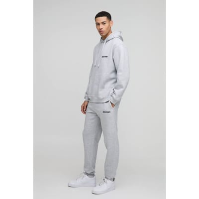 Oversized Ofcl Men's Hooded Trainingspak | Grey Marl | Size Small