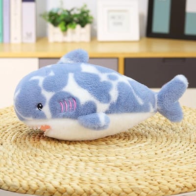 Peluche Phoque Oreiller Doux Lion de Mer Requin Peluches Rembourrées Poupée Peluche Dauphin Vie Marine Poisson Jouet en Peluche Décor de Chambre Coussin Poupée 28cm
