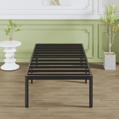 Dailygoods- Eenpersoonsbed 75x190 cm - Hoogte 46 - Metalen Bedframe