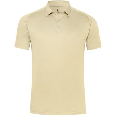 Desoto Polo Casual Uni Color Cotton Piqué Geel / male
