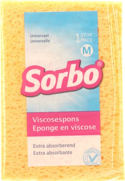 Sorbo Schoonmaak spons - 14 cm - Viscose - sponzen - schoonmaakspons - schoonmaaksponzen