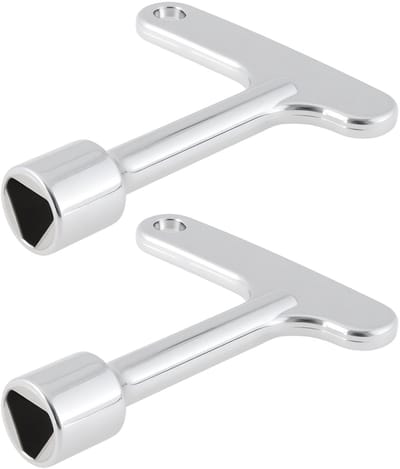 Dailygoods- Prullenbakslot - Driehoekige Sleutel 8mm - Zinklegering - Duurzaam - Geschikt voor Buiten - Inclusief 2 Sleutels