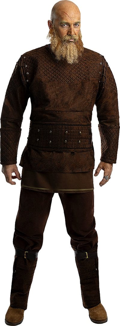 FUNIDELIA Ragnar Kostuum voor mannen - Vikings - Maat: M - Bruin