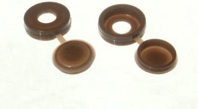 Schroefdop Set - Afsluitkapjes Kraalringen - Afwerking Klussen - Scharnierende Ontwerp - 2000 Stuks - Bruin