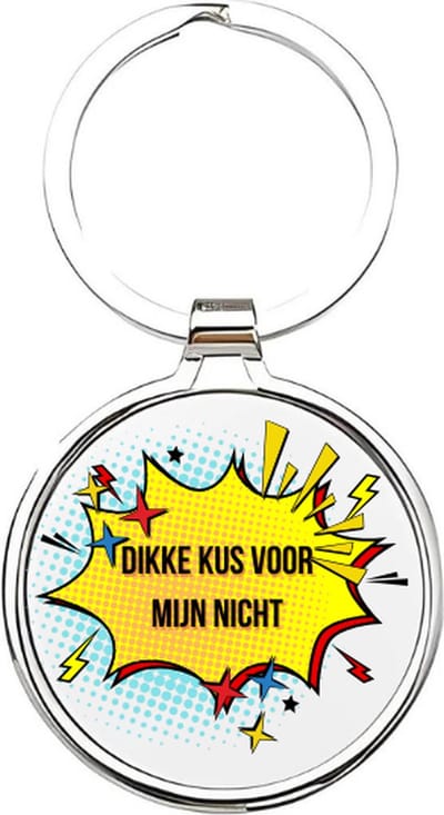 Akyol - Dikke kus voor mijn nicht Sleutelhanger - nicht - De leukste nicht - Nicht sleutelhanger - sleutelhanger - Sleutelhanger voor nichten - Familie sleutelhanger - verjaardagscadeautje - cadeau voor de liefste nicht - cousin - 4 x 7,5 CM