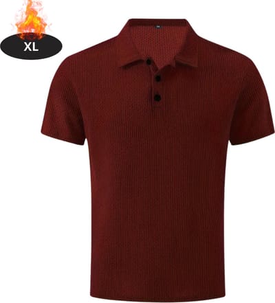 Livano Poloshirt Heren - T-Shirt Heren - Shirt - Overhemd - Polo Shirt - Bordeauxrood - XL