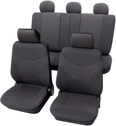 Petex 23474901 Vesuv Autostoelhoes 17-delig Polyester Grijs Bestuurder, Passagier, Achterbank