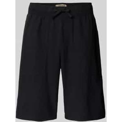 Korte regular fit broek met elastische band, model 'MORGAN'