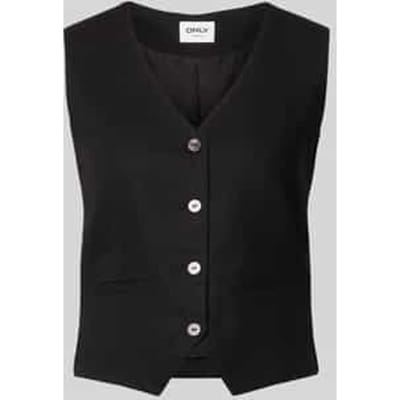 regular fit linnen gilet met bindceintuur model 'GOA'