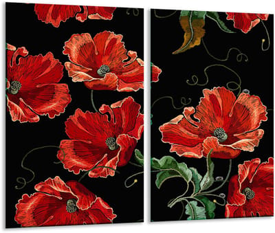 TMK ArtDeko - Snijplank - 30x52 cm - Bloemen