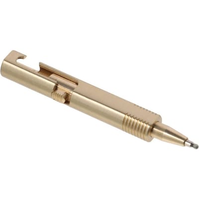 Mini Messing Pen Zak Balpen Handtekening Pen Kleine Bolt-Actie Balpen Navulbare Intrekbare Pennen