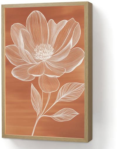 Wandlamp 40x60 cm - Oplaadbaar - Bloem - Minimalistisch - Wit - Wandlampen binnen woonkamer - Slaapkamer lamp - Decoratieve nachtlamp - Vloerlamp draadloos