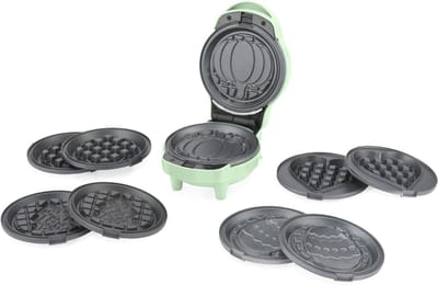 DYNA® Wafelijzer met verwisselbare platen - Wafelijzer - Groen -‎18cm x 14cm x 10 cm